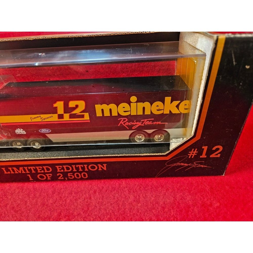 JIMMY SPENCER NASCAR #12 TRANSPORTER BUNDLE w/MATCHING STOCKCAR & PLAYER CARD - Picture 3 of 8
